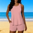 thumbnail image 2 of Levmjia Women's Built - in Bra Tankini Set with Pockets, Nylon Spandex Blend, High Waisted Swimwear, Plus Size S - 2XL, Beach Cover Up Swimsuit, 2 of 7