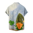 thumbnail image 5 of JURANMO St. Patrick's Day Shirts for Men Short Sleeve Button Down Shirts,Men's 2025 Trendy Shamrock Leprechaun Pattern Printed Tops Casual Loose Lapel Collar Tee with Front Breast Pocket, 5 of 6