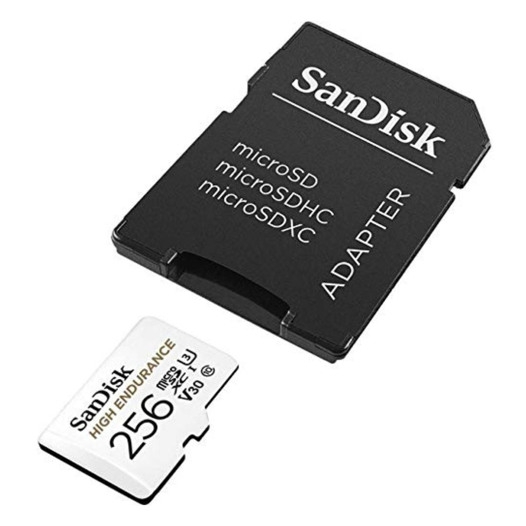 SanDisk High Endurance 256GB UHS-I microSDXC Memory Card with SD Adapter