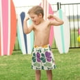 thumbnail image 4 of FORMRS Boys Swim Trunks Quick Dry Mesh Liner Boardshorts Sizes XS-XL, Purple Clover Pattern, 4 of 7