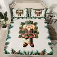 thumbnail image 2 of Feelyou Kawaii Retro Nutcracker Twin Sheet Sets, Christmas Plant Twin Fitted Sheet, Kids Teen Child Flat Sheet, Microfiber Bedroom Decor, 3-Piece, 2 of 7