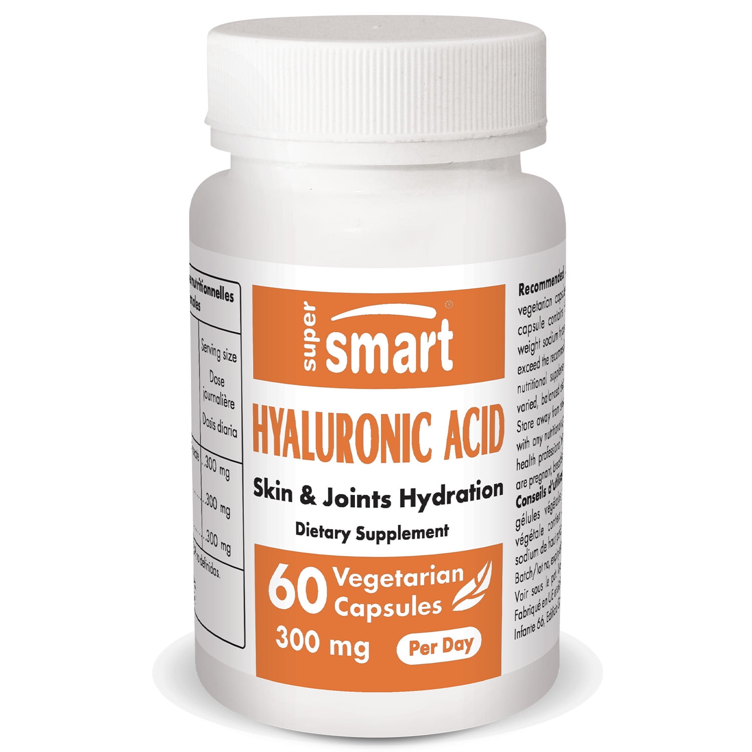 Supersmart Hyaluronic Acid 300 mg per Day High Molecular Weight 1
