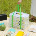thumbnail image 2 of Greeniant Bolsa de almacenamiento Almuerzo Desayuno Cena Bolsas Aislamiento Conservar frescura Saco Moda portátil Colorido para acampar en casa Mochilas de mochilero Verde Greeniant OD030029-01, 2 of 6