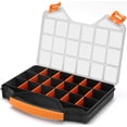 thumbnail image 2 of UYGDUY-Hardware Organizer box with dividers - 18 Compartments Small Parts Organizer with Accessible Hinged Lid - Durable Plastic Screw Organizer Store Nuts, Bolts, Screws, Nails, & Small Hardware, 2 of 4