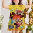 thumbnail image 1 of Vestido rojo giratorio, vestido elegante para niños, niñas, cumpleaños, Pascua, juego de rol, ropa para niños, niña 2-7y3T Gao Jinjia LED, 1 of 2