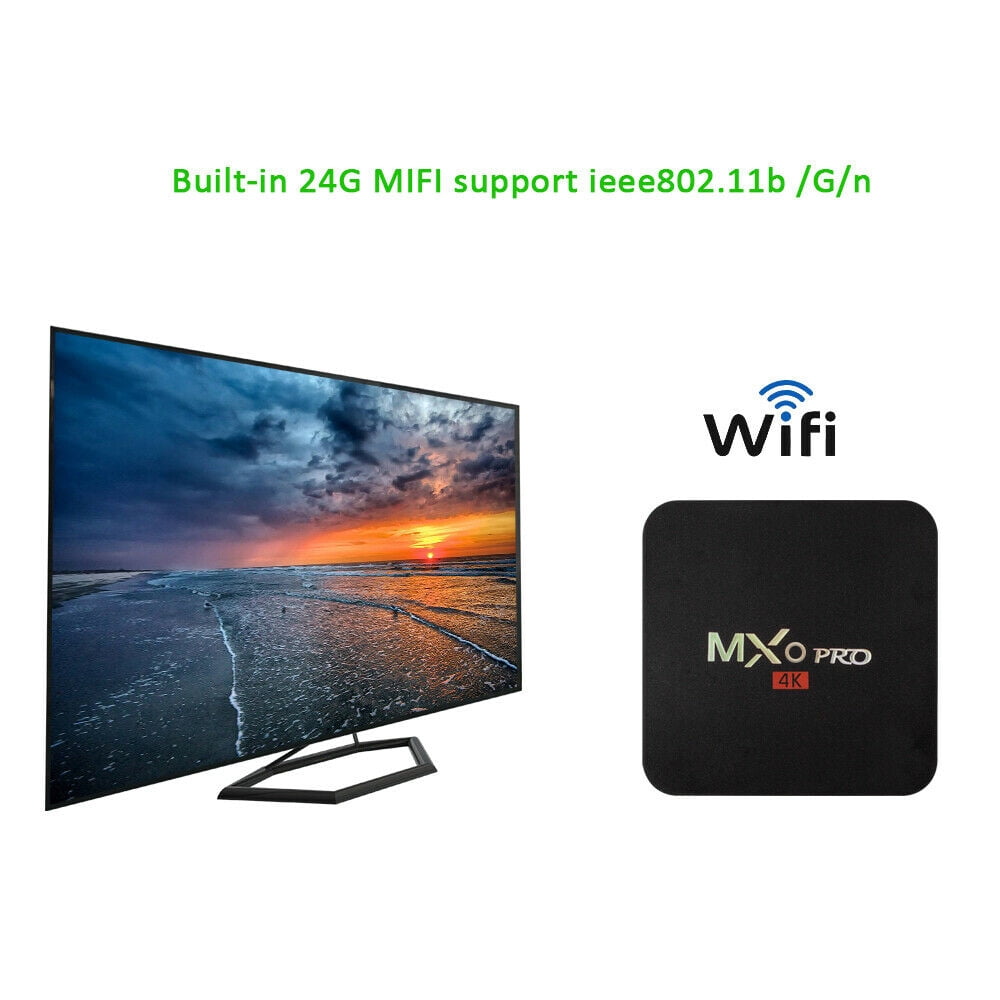 GoldCherry MXQ Pro Set Top Box with IR Remote Control Power Cord HDMI Cable User Manual Supports 4K Ultra HD Count