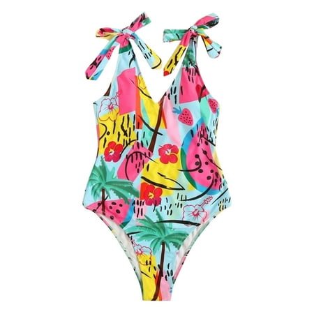 

fvwitlyh Bikini Sets for Women plus Size Swimwear 24w Bikini Print Color V buckle Solid Women s Deep One-piece Swim Sports Bra for Swimming Bikinis