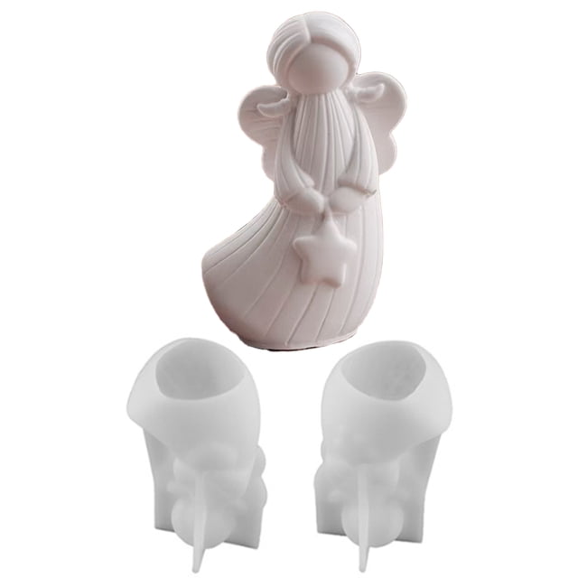 Billuyoard 2 moldes con diseño de elfo para manualidades, sin rebabas, fáciles de desmoldar y limpiar, multifuncionales para velas y adornos de Artesanía gran tamaño