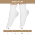 thumbnail image 2 of Bocaoying 6 Pairs Women's Ruffle Socks, Turn-Cuff Casual Crew Socks, Super Soft Breathable Ankle Socks, Cotton Frilly Sock for Women Girl(White), 2 of 7