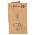 thumbnail image 2 of Love, Peace and Yoga Necklace, Yoga Jewelry, Gift for Women with Greeting Card, 2 of 7