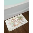thumbnail image 2 of Father's Day Bath Mat, Dad You Totally Rock Lettering on Splashes with Guitar and Mic, Plush Bathroom Decor Mat with Non Slip Backing, 29.5" X 17.5", Eggshell and Multicolor, by Ambesonne, 2 of 2