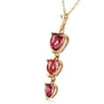 thumbnail image 2 of Galaxy Gold GG 14K Yellow Gold Pink Topaz Heart Necklace - Hope & Creativity - 16" to 24" - Fine Jewelry for Women, 2 of 3