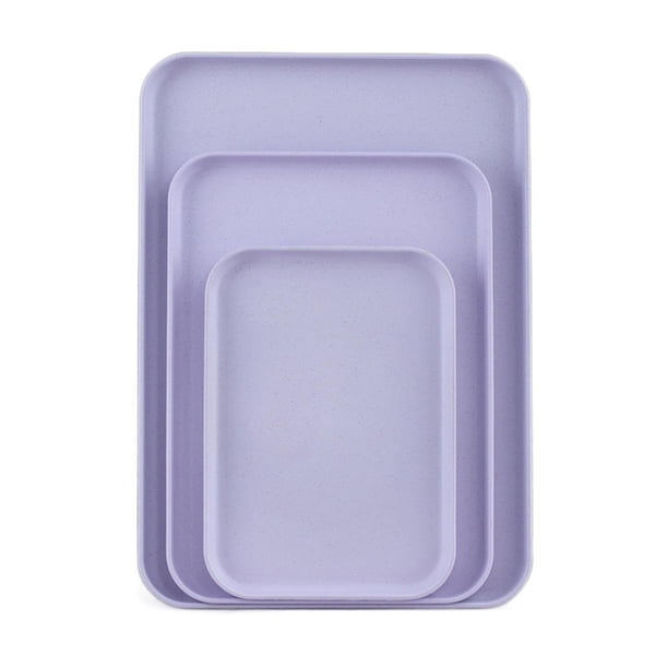 Juego de bandejas ZJDOAK: bandejas de plástico reutilizables para galletas, aperitivos, charcutería, refrigerios, postres y fiestas. Bandeja apilable para encimera de cocina, sin BPA.