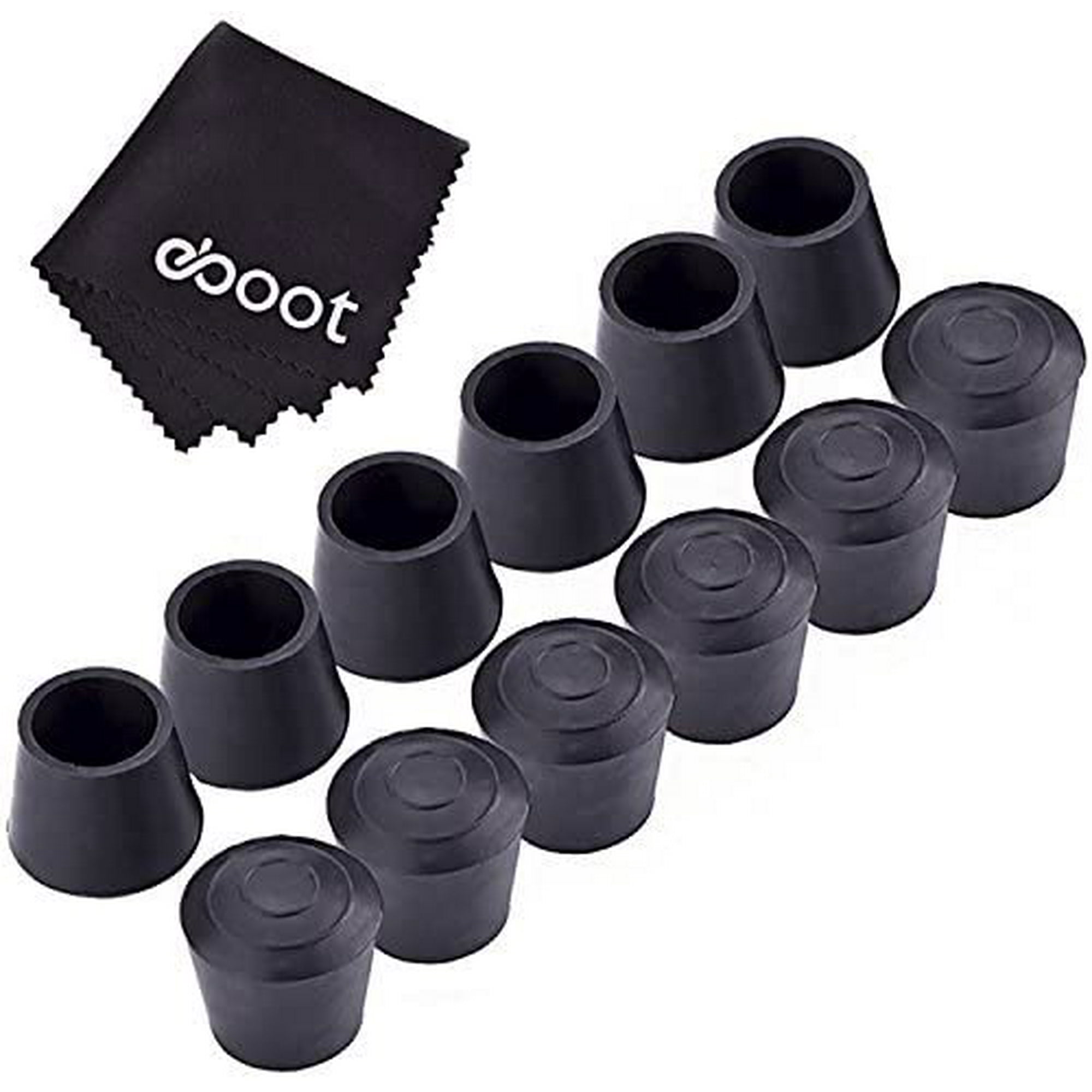 Table Chair Rubber Leg Tips Caps 7 8 Inch 12 Pack Black Walmart