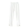 thumbnail image 2 of Juslio Girls Pants Casual Unisex Child Summer Mid Size Straight LegTight Cool Comfortable White, 2 of 3