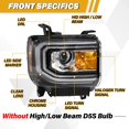 thumbnail image 3 of Conjunto de faro delantero LIWEDFG para GMC Sierra 1500 2016-2018 HID, 3 of 8