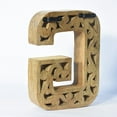 thumbnail image 4 of HANDMADE ECO-FRIENDLY "G" WOOD ALPHABET LETTER BLOCK FOR WALL MOUNT & TABLE TOP DÉCOR- , Natural-Gold Foil Color, Traditional Design, Letter Block For Study Room, Kids Room, Living Room, Hall, Offices, 4 of 5