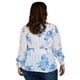 thumbnail image 3 of Blusa escote cruzado Tallas Extras, 6879 (Blanco floreado) blanco 38 JON & ANNA BL-JON-6879-BLANCO, 3 of 6