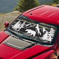 thumbnail image 4 of Jeiento Camouflage Peak Car Windshield Sun Shade Foldable Automotive Front Window Sunshade Protector Heat and UV Rays That Keeps Vehicle Cool Universal Vehicle Accessories, 4 of 7