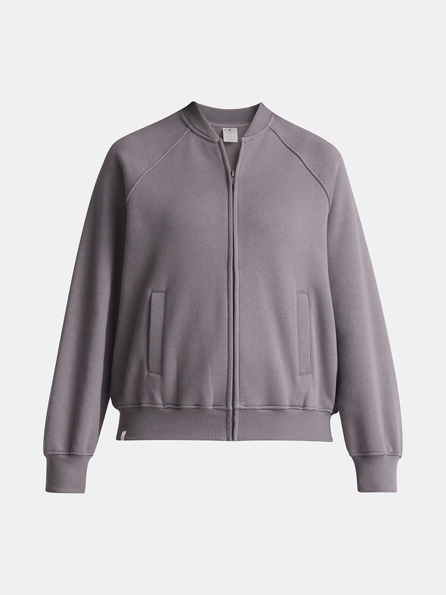 Athletic Works Women's Zip Front Fleece Bomber Jacket, Sizes