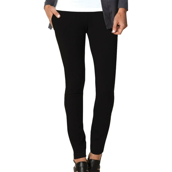 BlueGeneration Ladies Elastic Waist Pull On Pants Black Extra Small Solid