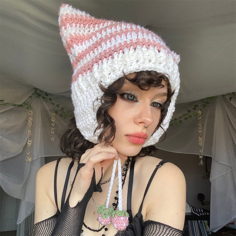 KelaJuan Cat Beanies for Women, Winter Warm Cat Ear Hat  display picture 1