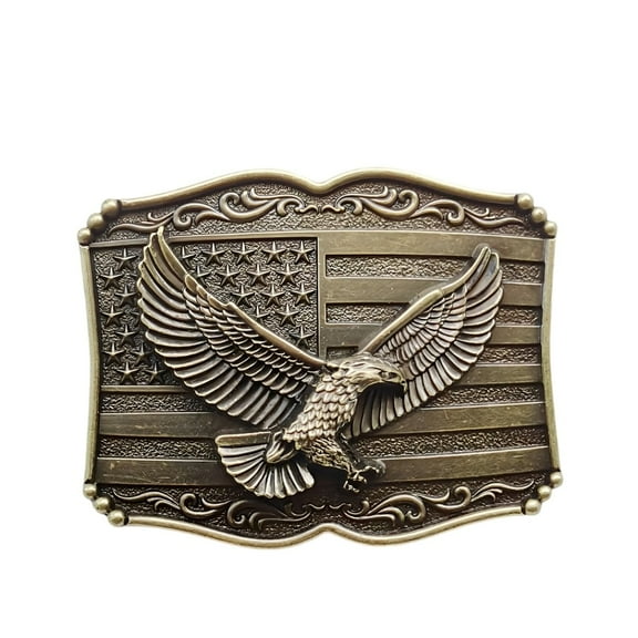 Fachoice US Flag Eagle Belt Buckle for Men Soaring Eagle Belt Buckle, American Flag Bald Eagle Belt Buckle Flying Eagle Belt Buckle Men’s Patriotic Eagle Hawk Western Cowboy Belt Buckle Jewelry