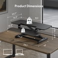 thumbnail image 3 of FLEXISPOT 40" Electric Standing Desk Converter, Height Adjustable Riser, Sit to Stand Monitor and Laptop Workstation with Wide Keyboard Tray, Black, 3 of 7