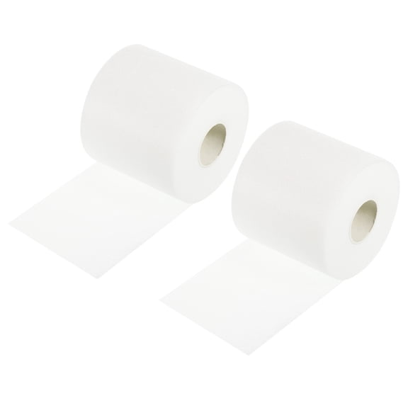 Uxcell 30 Yard PE Tennis Badminton Racket Grip Cushion Wrap Tape Backing Film, White 2 Pack