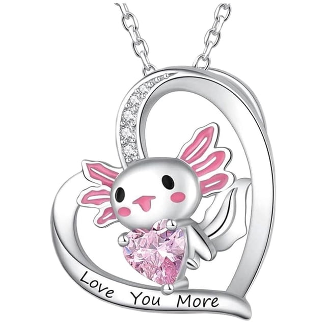 Cadenas Hermosas de Ajolote High Monaco AxolotlNeck06 1Pza Plata/Rosa Metal Cadena y Dije MXTXK-001
