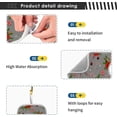 thumbnail image 4 of Christmas Tree Ribbon Sink Splash Guard for Faucet 2 Packs Faucet Absorbent Mats, Xmas Cane Candy Faucet Handle Drip Catcher Quickly Drying Mat for Kitchen Counter Bathroom, 23.6"x5.5", 4 of 7