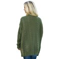 thumbnail image 3 of Women Army Knit Texture Long Cardigan, 3 of 7