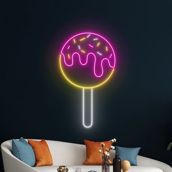 Handmadetneonsign Cake Pop Neon Sign, Cake Pop Led Light, Bakery Cake Pop Neon Light, Bakery Shop