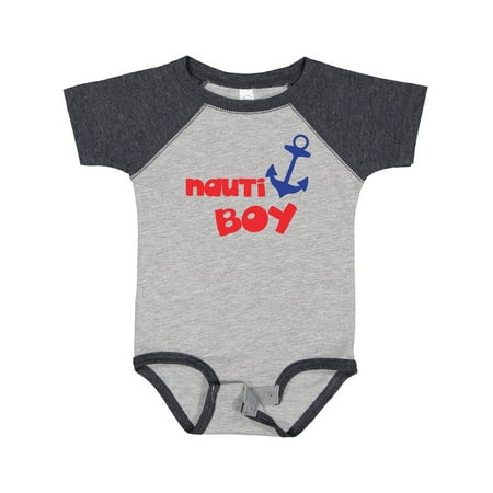 

Inktastic Nauti Boy Boat Anchor Sailor Sailing Nautical Gift Baby Boy Bodysuit