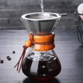 thumbnail image 2 of Minimalist Home Drip Coffee Maker Set - 1000ml Round Glass Pot with Filter, Compact Design for Small Households, Affordable 5-10 Yuan Brewing Kit for Daily Use, Simplified Modern Kitchenware for, 2 of 3