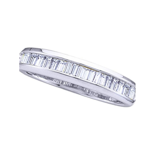 Female baguette diamond band clearance
