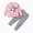 H154-Pink, variant on TOWED22 Baby Toddler Girls 2 Piece Winter Outfits Long Sleeve Crewneck Tee and Pants CartoonPrint Clothes Clothing(Purple,4-5 Y)