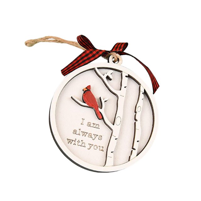 Colgante de madera de Navidad creativo, adorno de , accesorios de decoración de Navidad, placa decorativa de bricolaje para ventana, armario, 1 pájaro Gloria colgante de madera