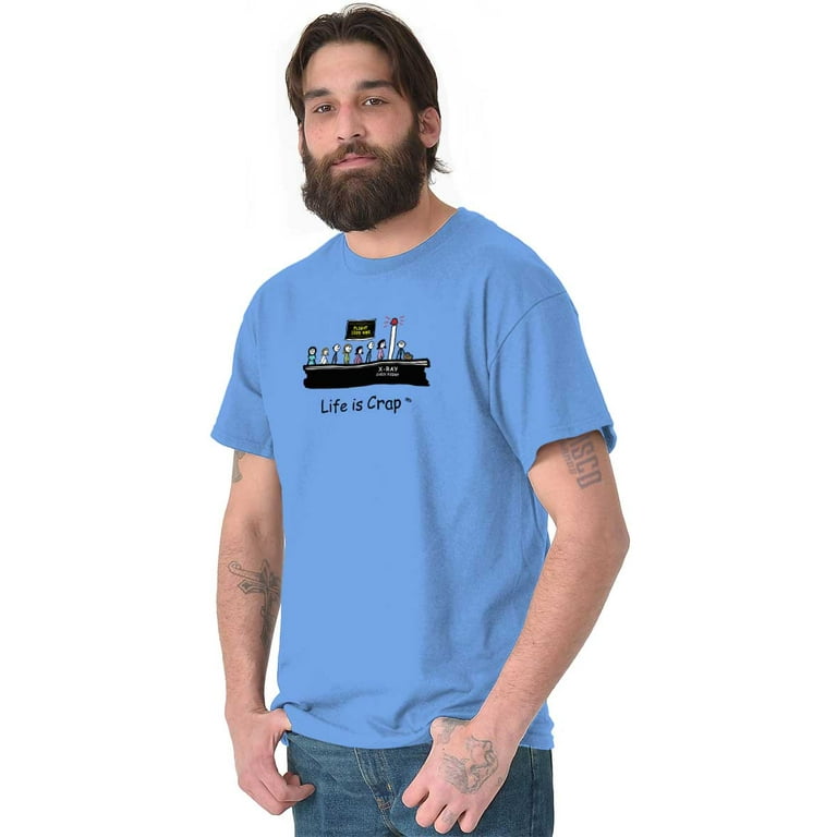 Airport Security Long Line TSA Funny Men's Graphic T Shirt Tees