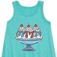 thumbnail image 2 of Instant Message - Americana - Red, White, & Blue Ice Cream Sundae - Toddler & Youth Girls A-line Dress, 2 of 5
