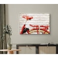 thumbnail image 2 of wall26 Canvas Print Wall Art Faded Red Bike on White Wood Panels Transportation Cityscape Mixed Media Modern Art Rustic Scenic Relax/Calm Ultra for Living Room, Bedroom, Office - 16"x24", 2 of 5