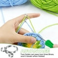 thumbnail image 2 of EcoNesxp Suitable for crocheters, styles, 2 pieces, adjustable knitting crochet loop, brass open yarn guide, crochet loop piece, adjustable knitting crochet loop for faster knitting yarn guide, finge, 2 of 5
