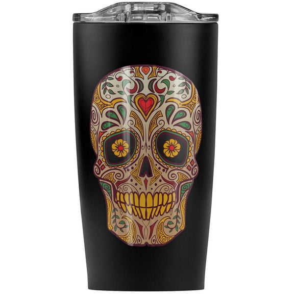 Skull Day Of The Dead Southwestern Stainless Steel 20 oz Travel Tumbler, Vacuum Insulated & Double Wall with Leakproof Sliding Lid | Great for Coffee/Hot Drinks and Cold Beverages