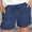 01Blue, variant on pbnbp Womens Shorts Drawstring Mid-Rise Shorts Plus Size Summer Casual Solid Classic Relax-Fit Shorts for Women