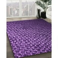 thumbnail image 3 of Ahgly Company Tapis d'Intérieur Lavable en Machine Carré Violet Transitionnel, 3 Pieds Carré, 3 of 7