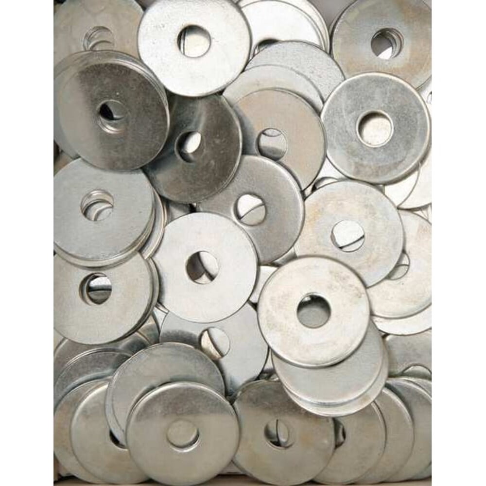 Fender Washer, For Screw Size 1/4" ,Steel Zinc Plated Finish, 100 PK