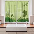 thumbnail image 2 of Ambesonne Adventure Theme Kitchen Curtains, Biker Trees Clouds, 55"x30", Pastel Green Khaki Fawn, 2 of 3