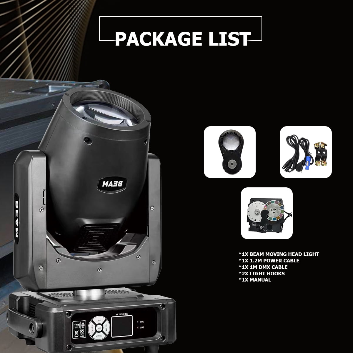 1Pcs Mini Beam 230W 7R Moving Head Stage Light Rainbow Led Spot Dmx Dj Bar Party Wedding Christmas