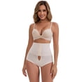 thumbnail image 4 of DARING DIVA Women's High-Waisted Shaper Knickers Tummy Control Half-Hip Shorts 3XL White, 4 of 5