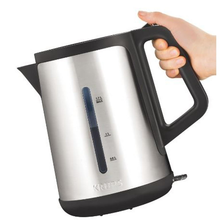 Krups Glass Electric Kettle 1.7 Liter LED Indicator, Anti Scale Filter,  1500 Watts Digital Control, Double Wall, Fast Boiling, Auto Off, Keep Warm